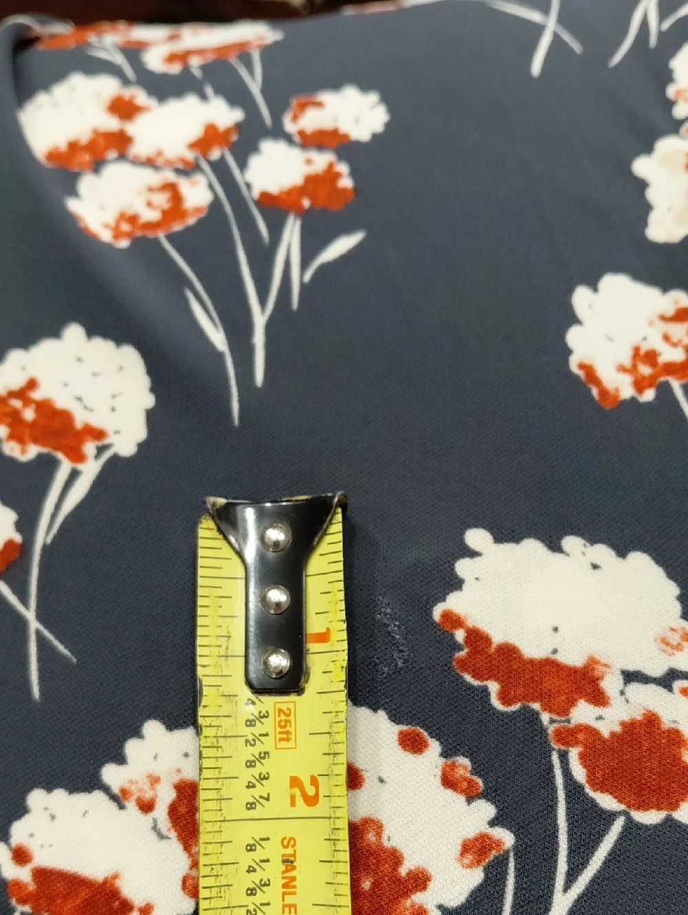 Tory Burch Navy Blue Cherry Blossom Rayon Dress